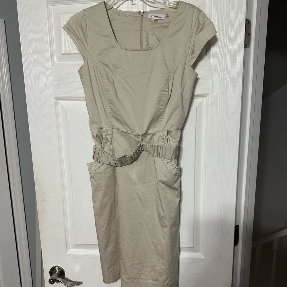 Calvin Klein Women's Belted Midi Dress